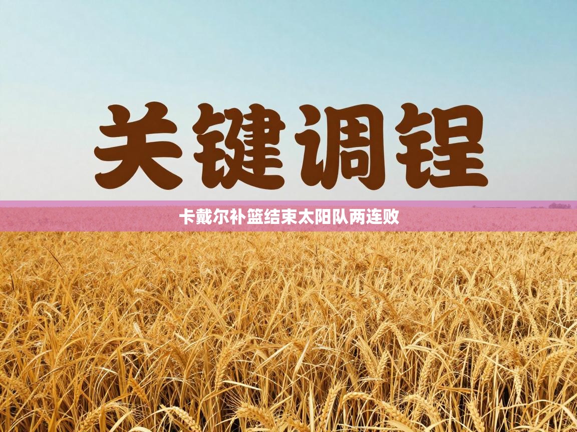 卡戴尔补篮结束太阳队两连败  第2张